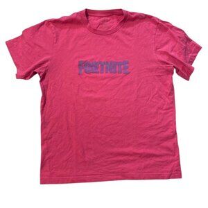 Uniqlo Fortnite Pink Short Sleeve Crew Neck T-Shirt Size M